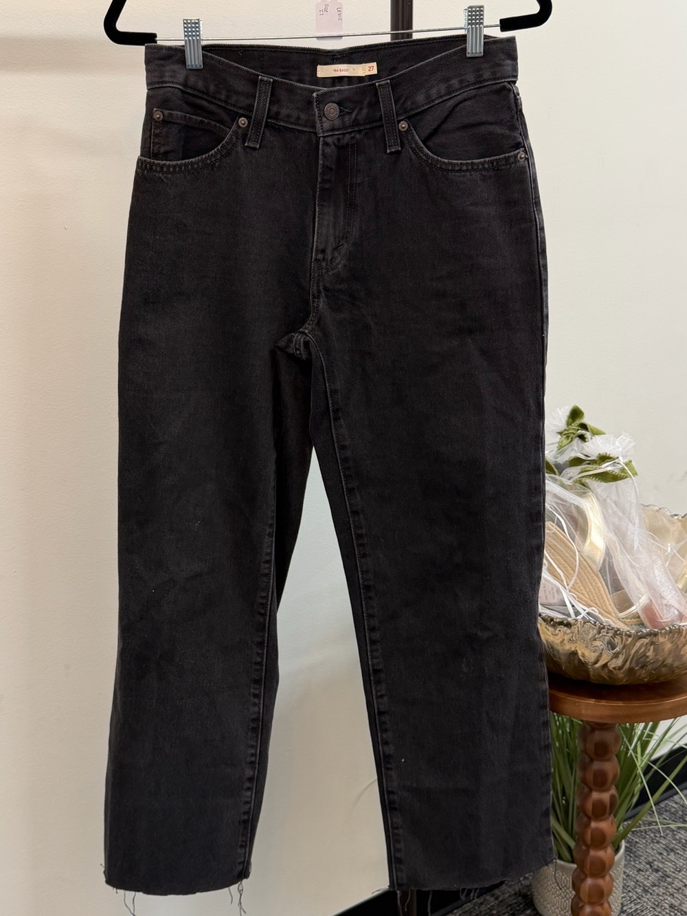 Levi's Women's Black Straight Boyfriend Jeans